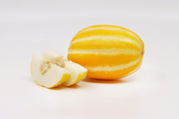 korean melon isolated in white background