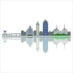 Obraz premium San Diego, California United States city skyline. illustration for web and mobile design.