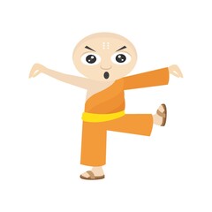 monk practicing karate