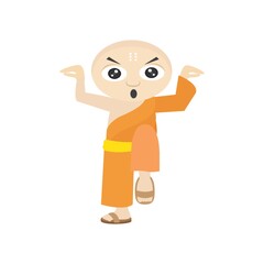 monk practicing karate