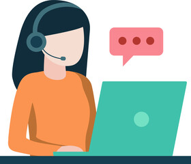 Website Illustration Concept: Contact center