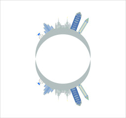 San Diego, California United States city skyline. illustration for web and mobile design.