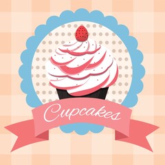 fancy cupcake label