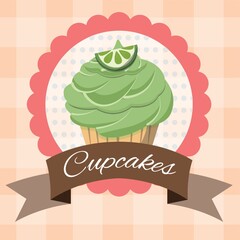 fancy cupcake label