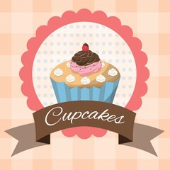 fancy cupcake label