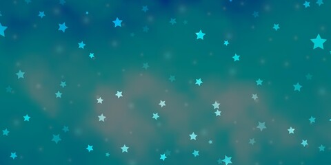 Light BLUE vector texture with beautiful stars. Colorful illustration with abstract gradient stars. Pattern for wrapping gifts.