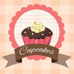 fancy cupcake label