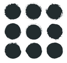 Set of grunge circles.Grunge round frames,banners.