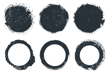 Set of grunge circles.Grunge round frames,banners.