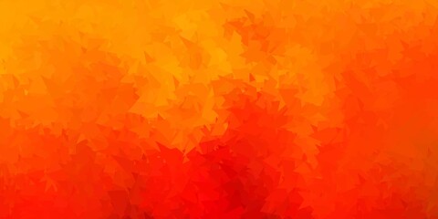 Dark orange vector triangle mosaic template.