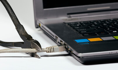 Restricting access to information from the Internet. Disable internet. The danger of a computer virus. Stop internet madness.