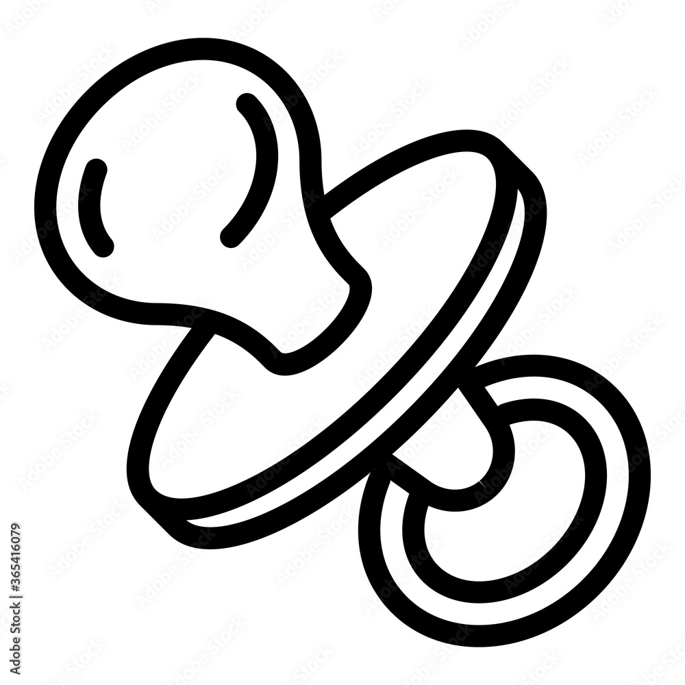 Poster pacifier icon. outline pacifier vector icon for web design isolated on white background