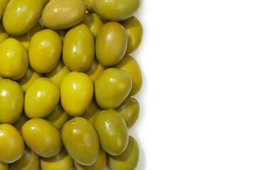Tasty mix olives background.