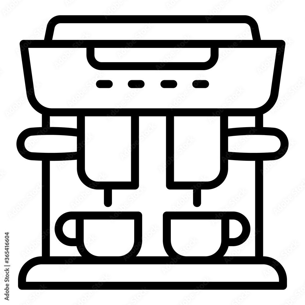 Poster coffee machine icon. outline coffee machine vector icon for web design isolated on white background