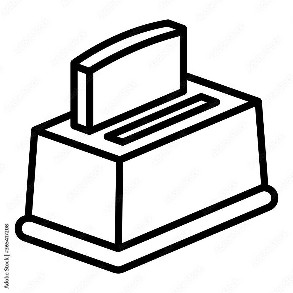 Aufkleber bread toaster icon. outline bread toaster vector icon for web design isolated on white background