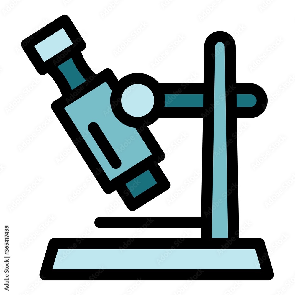 Poster glass microscope icon. outline glass microscope vector icon for web design isolated on white backgro