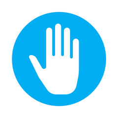 Touch hand icon for mobile apps. Simple ui button design. Vector illustration.