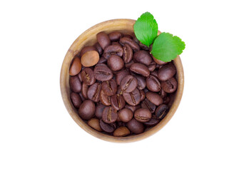 Coffee beans isolated on white background