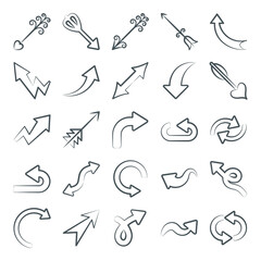 
Indication Arrows Icons in Modern Linear Style Pack 
