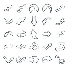 
Modern Arrows Icon in Linear Style Pack 
