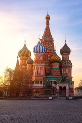 Fototapeta na wymiar Saint Basil's Cathedral at Red Square in Moscow,Russia