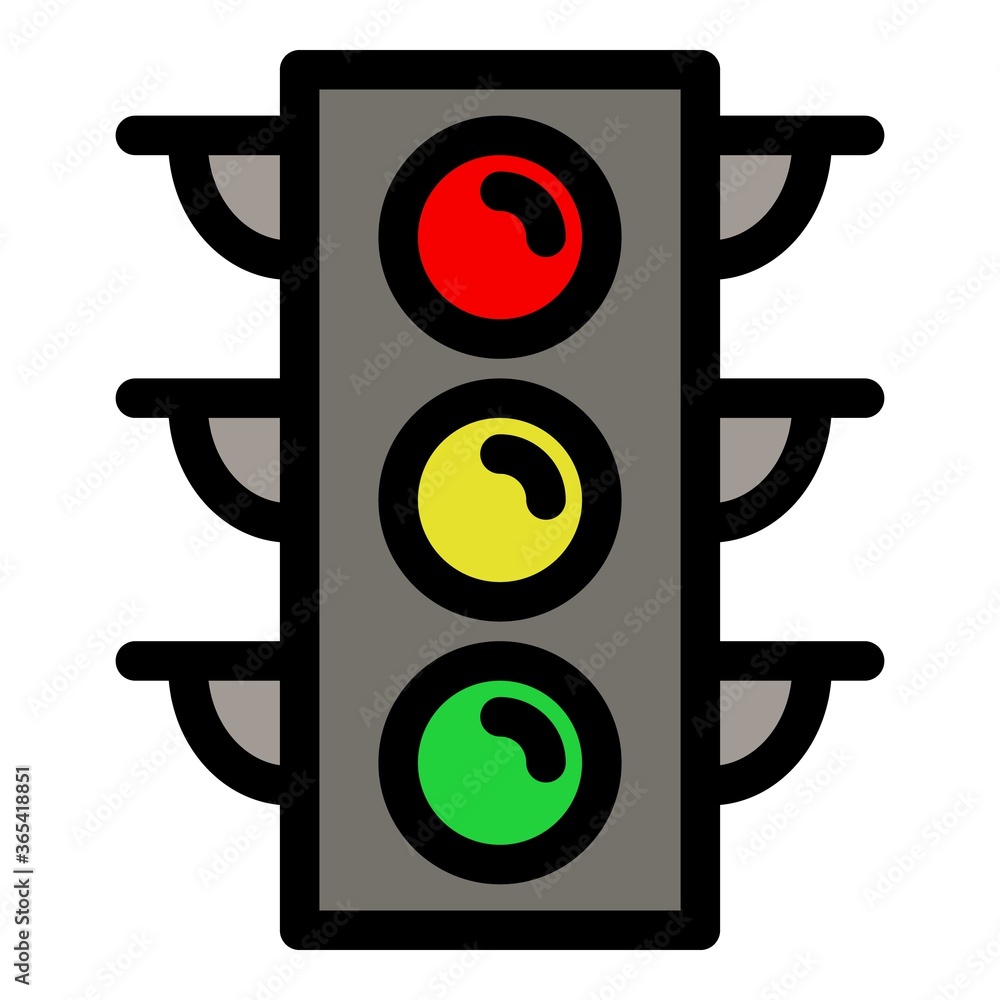 Poster traffic lights icon. outline traffic lights vector icon for web design isolated on white background