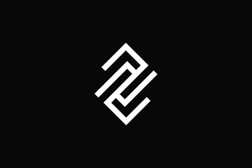 Minimal Innovative Initial Z logo and ZZ logo. Letter Z ZZ creative elegant Monogram. Premium Business logo icon. White color on black background