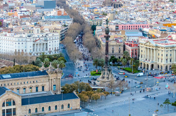 Ramblas und Columbusdenkmal in Barcelona