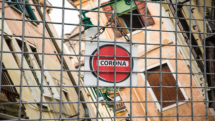 Street Sign to Quarantine versus Virus