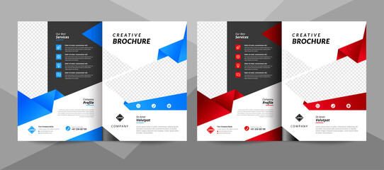 Creative corporate business brochure template. Corporate business flyer template.