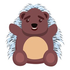 Kid porcupine icon. Cartoon of kid porcupine vector icon for web design isolated on white background