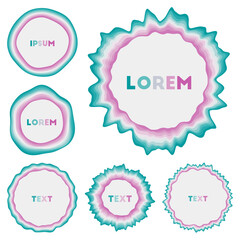 Round banners collection. Appealing circular backgrounds. Creative vector illustration.