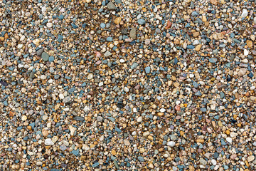 Gravel and sand close up. Abstract background for project and design.