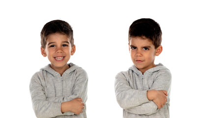 Obraz premium Twin brothers with dark hair