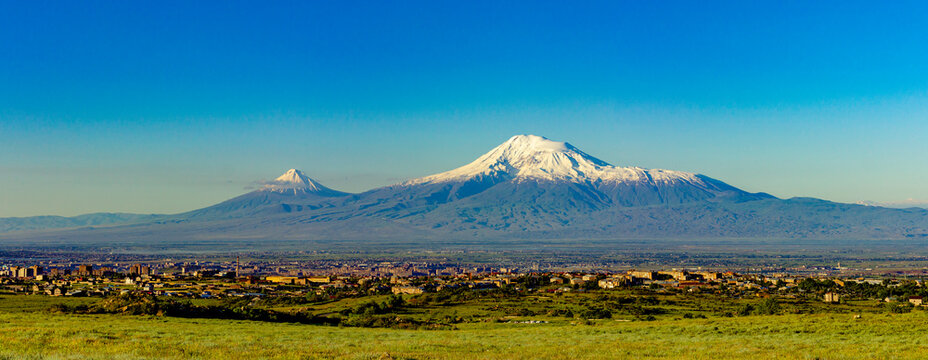 Ararat mountain landscape in spring