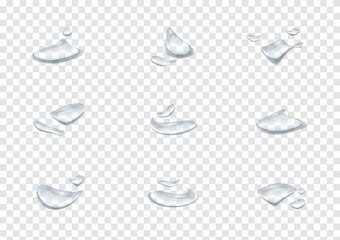 realistic water drop vectors isolated on transparency background ep39