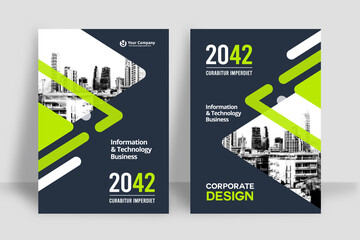 City Background Business Book Cover Design Template