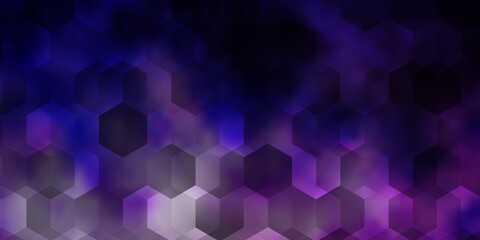 Light Purple vector template in hexagonal style.