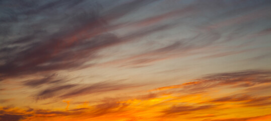 sunset in the sky