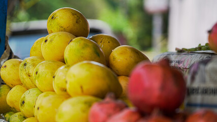 Orange colored mangoes for sale in India