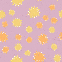Doodle sun. Seamless pattern, great design for any purposes. Abstract modern graphic element. Geometric background fashion pattern. Abstract cover, backdrop, pattern, wallpaper.