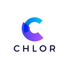c letter gradient logo vector icon illustration