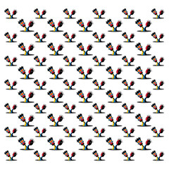 Fototapeta na wymiar seamless pattern abstract two face on white background