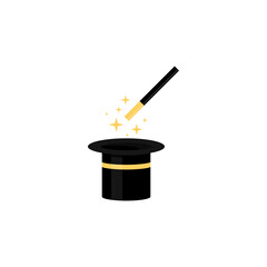 Magic wand flat, magic icon, cheese slice icon, vector illustration isolated on white background