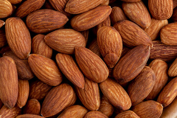 closedup almond nut top view for background