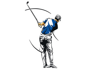 Golf player background