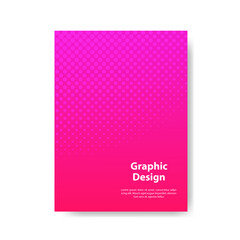 Cover design. Halftone dots full color design. Future geometric patterns with shadows. Eps10 vector
