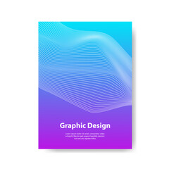 Cover design. full color wave line design. Future geometric patterns with shadows. Eps10 vector