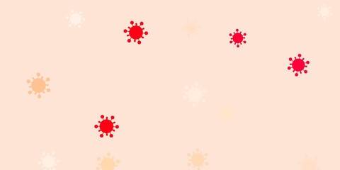 Light red vector texture with disease symbols.