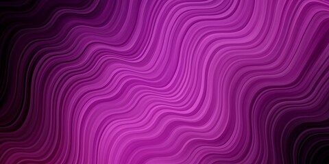 Fototapeta premium Light Purple, Pink vector template with curved lines. Abstract gradient illustration with wry lines. Pattern for ads, commercials.